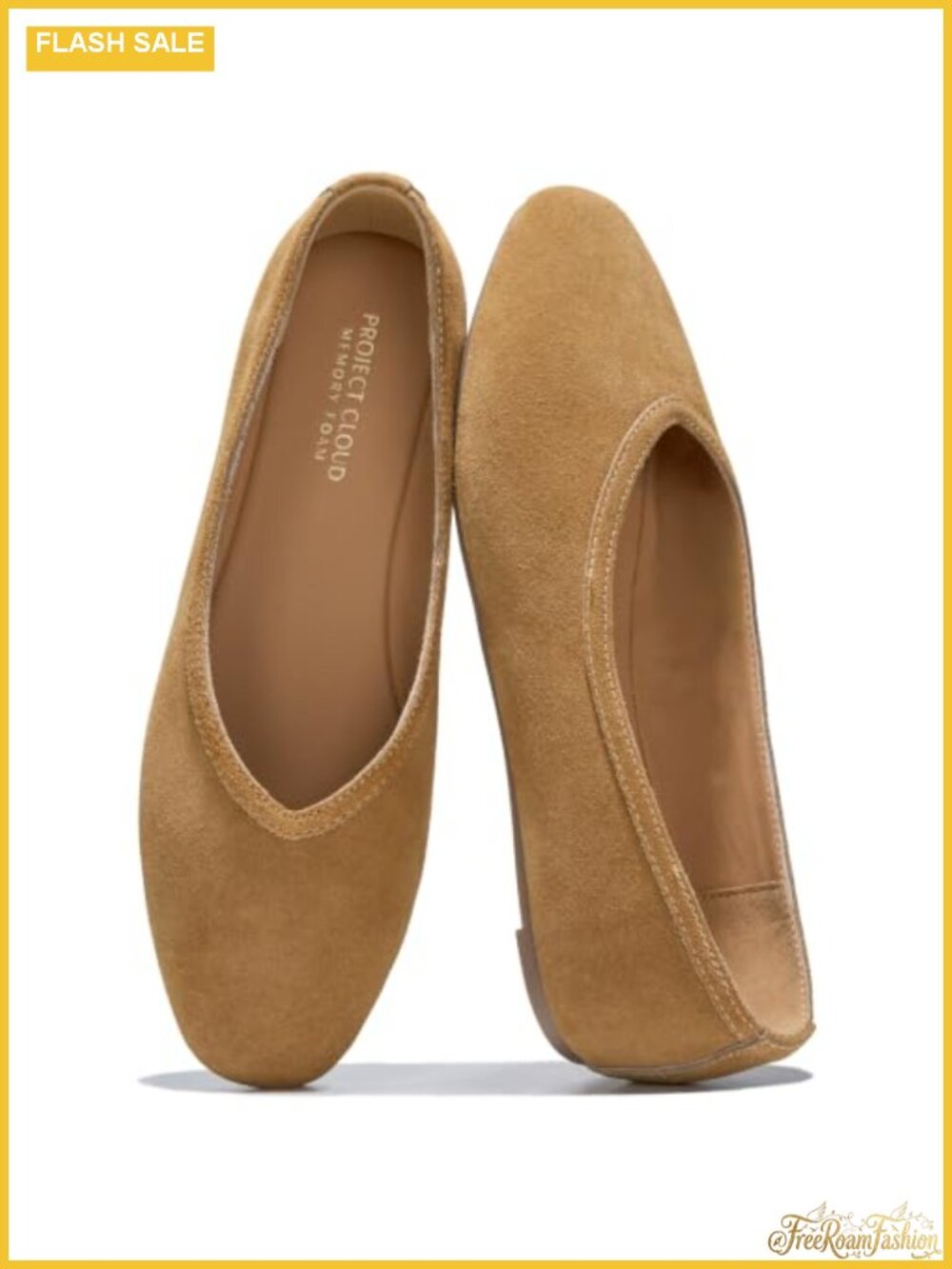 Genuine Leather Ballet Flats Women Memory Foam Slip Resistant